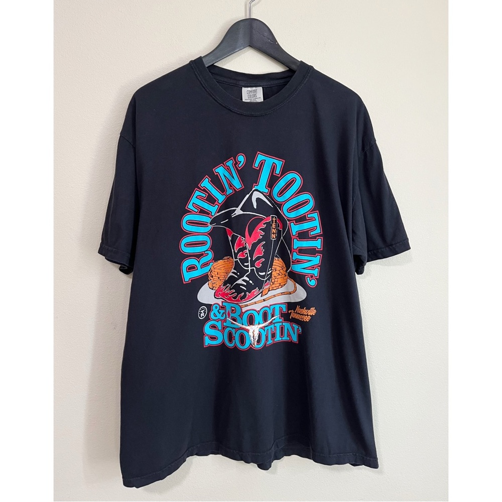 Comfort Colors Size XL Rootin Tootin & Boot Scootin Nashville T-Shirt